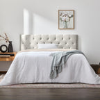 Brookside Kaylee Adjustable Square & Diamond Tufted Upholstered Headboard