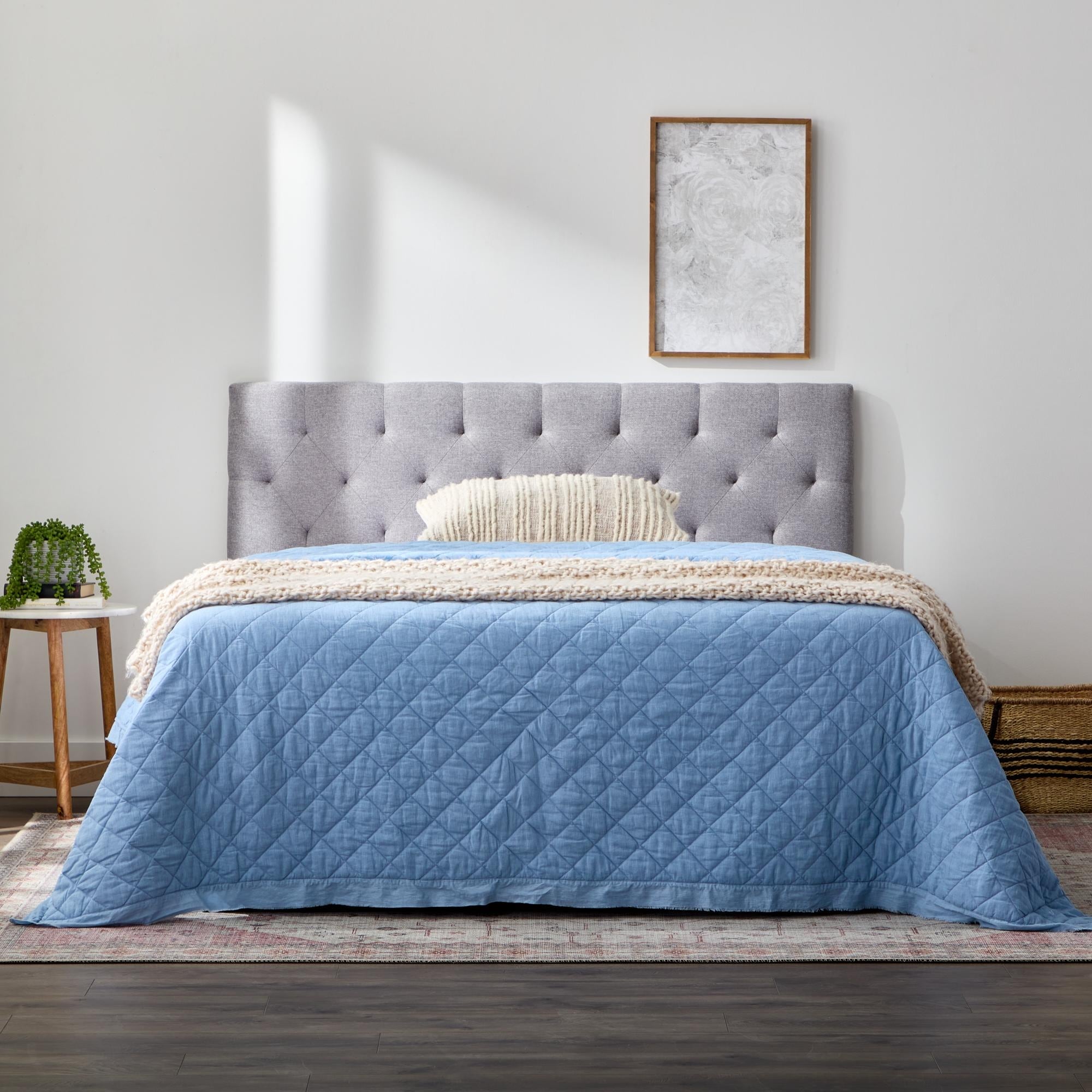 Brookside Kaylee Adjustable Square & Diamond Tufted Upholstered Headboard