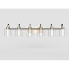 Brushed Nickel Vanity Lights with Crystal Bubble Glass