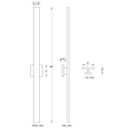 C Cattleya 2-Light Matte Black Aluminum LED Outdoor Wall Sconce