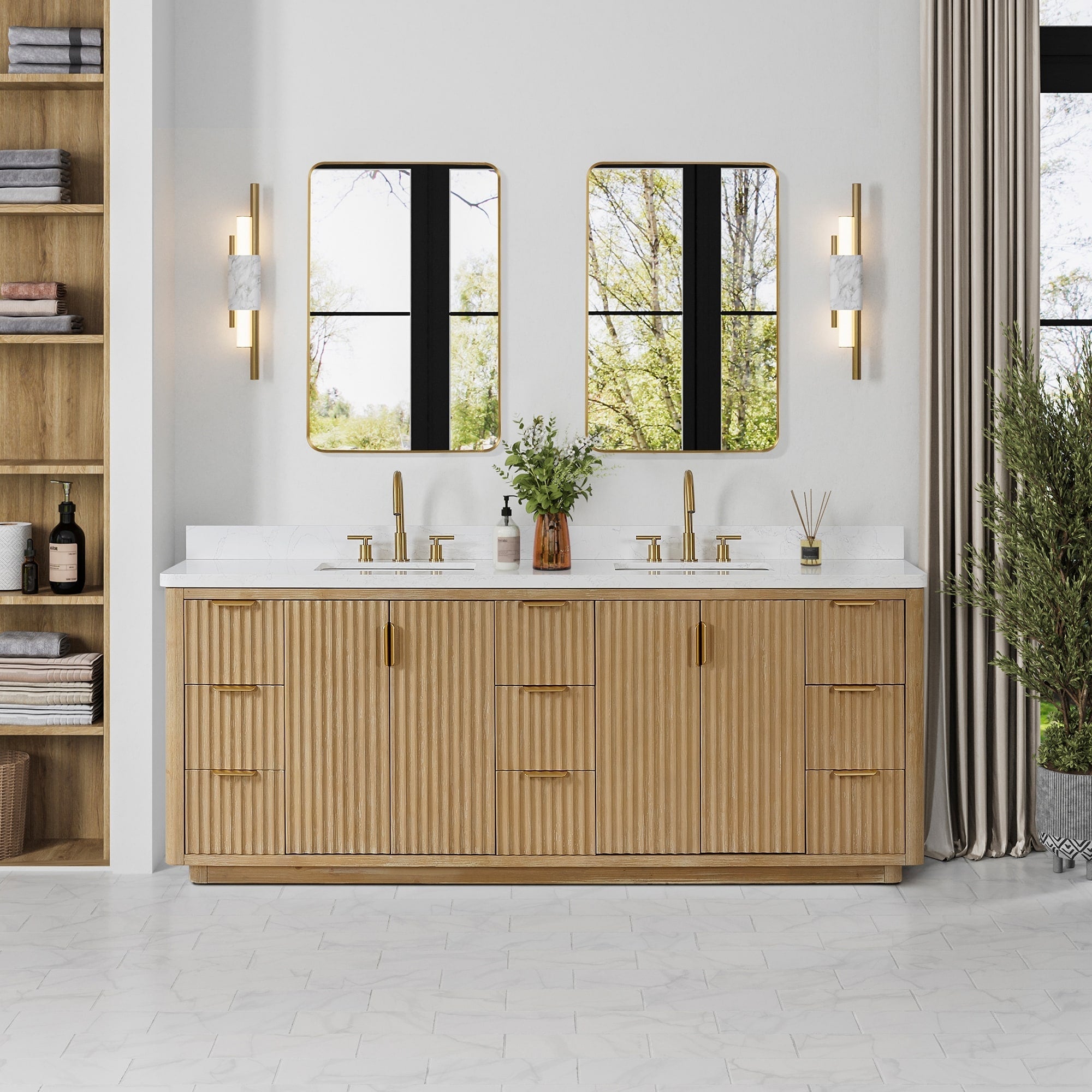 Cadiz Bath Vanity with Composite Stone Top without Mirror