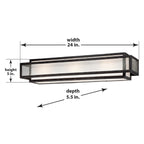 Lavery Camden Square Aged Charcoal & Seeded Glass 3 Light Bath Bar