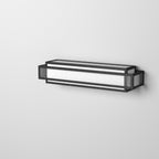 Lavery Camden Square Aged Charcoal & Seeded Glass 3 Light Bath Bar