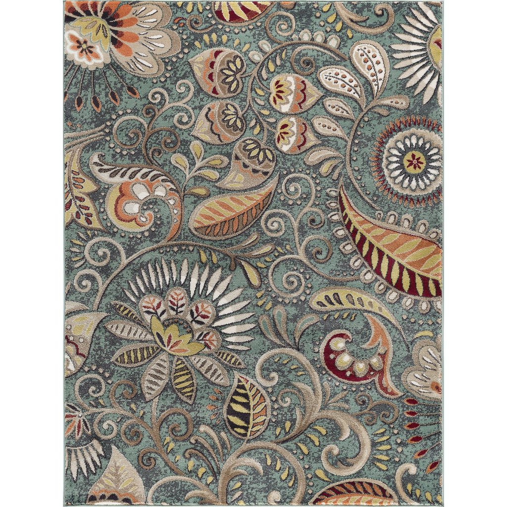 Caprice Mid-Century Modern Floral Indoor Area Rug