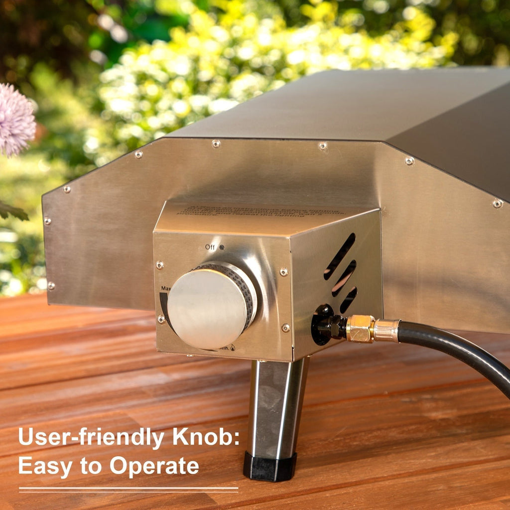 60s Quick Roast Portable Propane Gas Outdoor Patio Pizza Oven