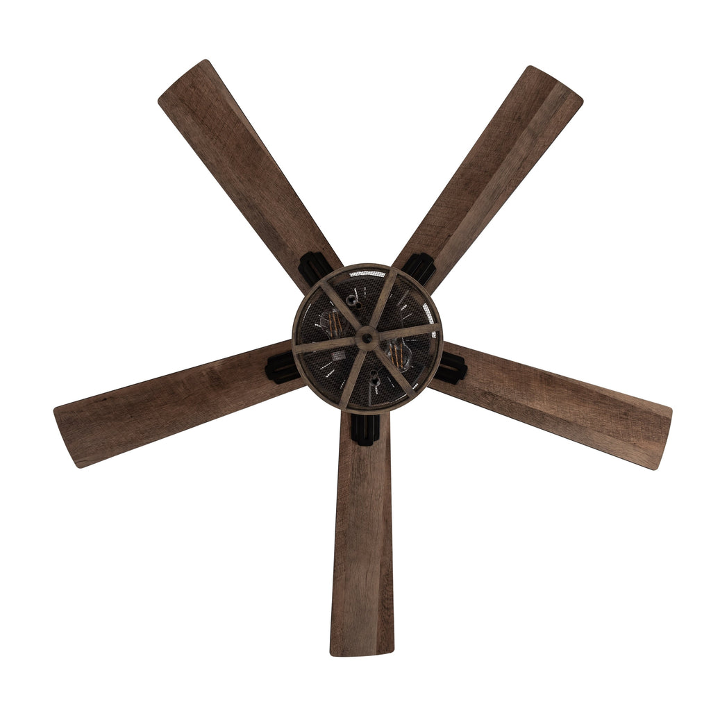 52 Carbon Loft Brushed Metal Farmhouse LED Ceiling Fan