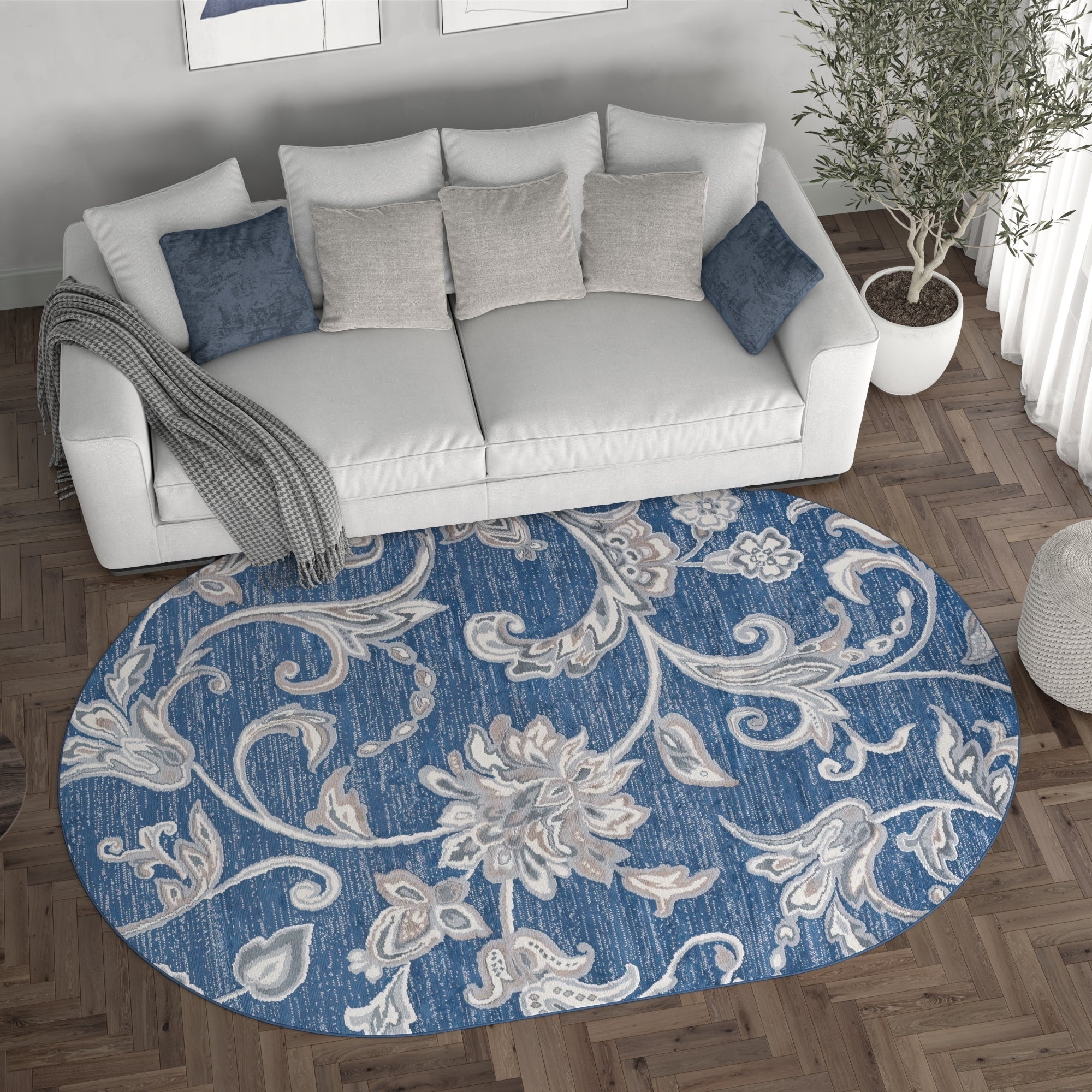 Carrington Transitional Floral & Botanical Indoor Area Rug