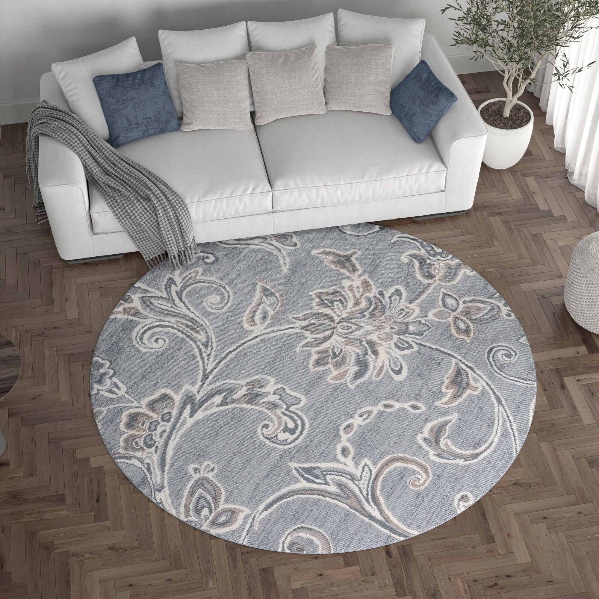 Carrington Transitional Floral & Botanical Indoor Area Rug