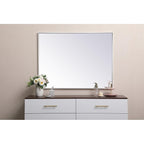 Carson Carrington Salsnas Metal Frame Rectangular Mirror