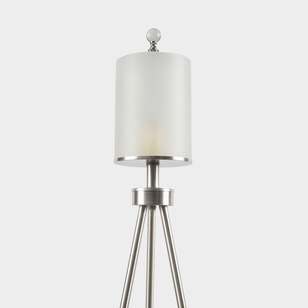 INK+IVY Pacific Metal Tripod Floor Lamp with Glass Shade