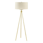 INK+IVY Pacific Metal Tripod Floor Lamp with Glass Shade