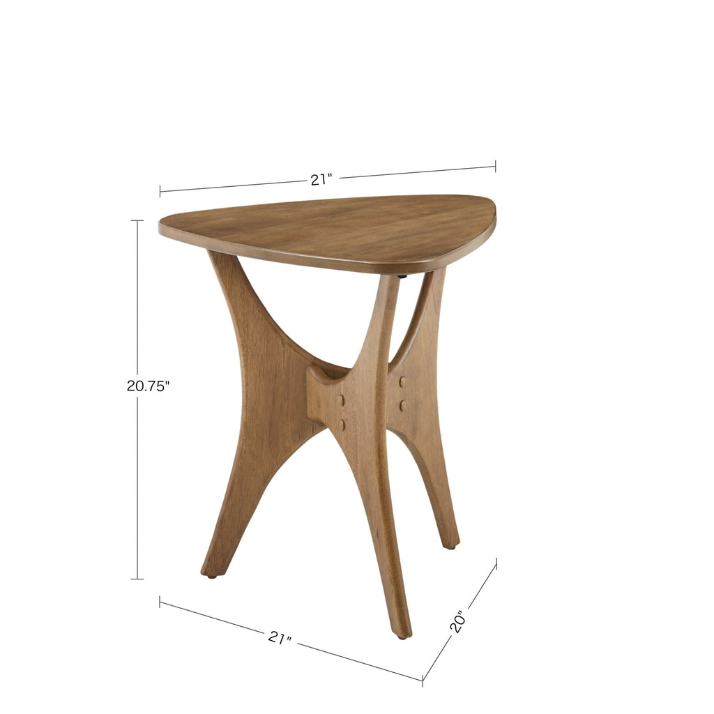 INK IVY Blaze Triangle Wood Side Table