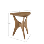 INK IVY Blaze Triangle Wood Side Table