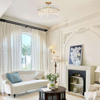 Casandra 4-light Brushed Brass Crystal Flush Mount