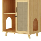 Cat Litter Box Enclosure Cat House Side Table Door Cabinet Bookcase