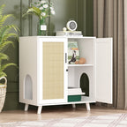 Cat Litter Box Enclosure Cat House Side Table Door Cabinet Bookcase
