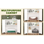 Cat Litter Box Enclosure Cat House Side Table Door Cabinet Bookcase
