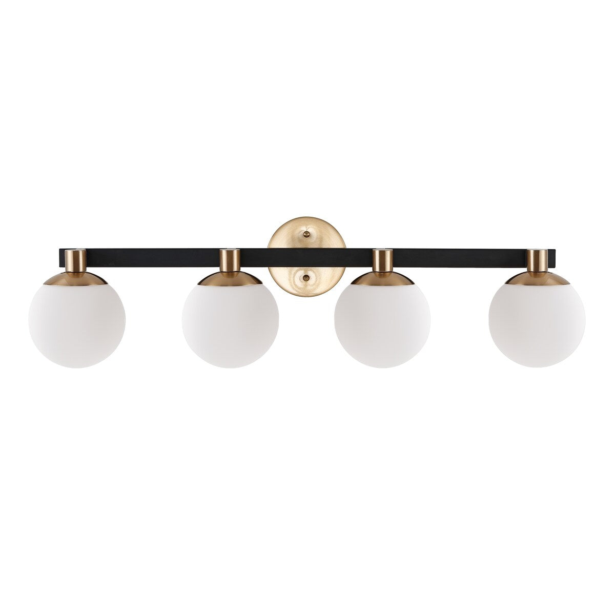 Cecil Globe Metal/Frosted Glass Modern Contemporary LED Vanity, by JONATHAN Y