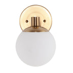 Cecil Globe Metal/Frosted Glass Modern Contemporary LED Vanity, by JONATHAN Y