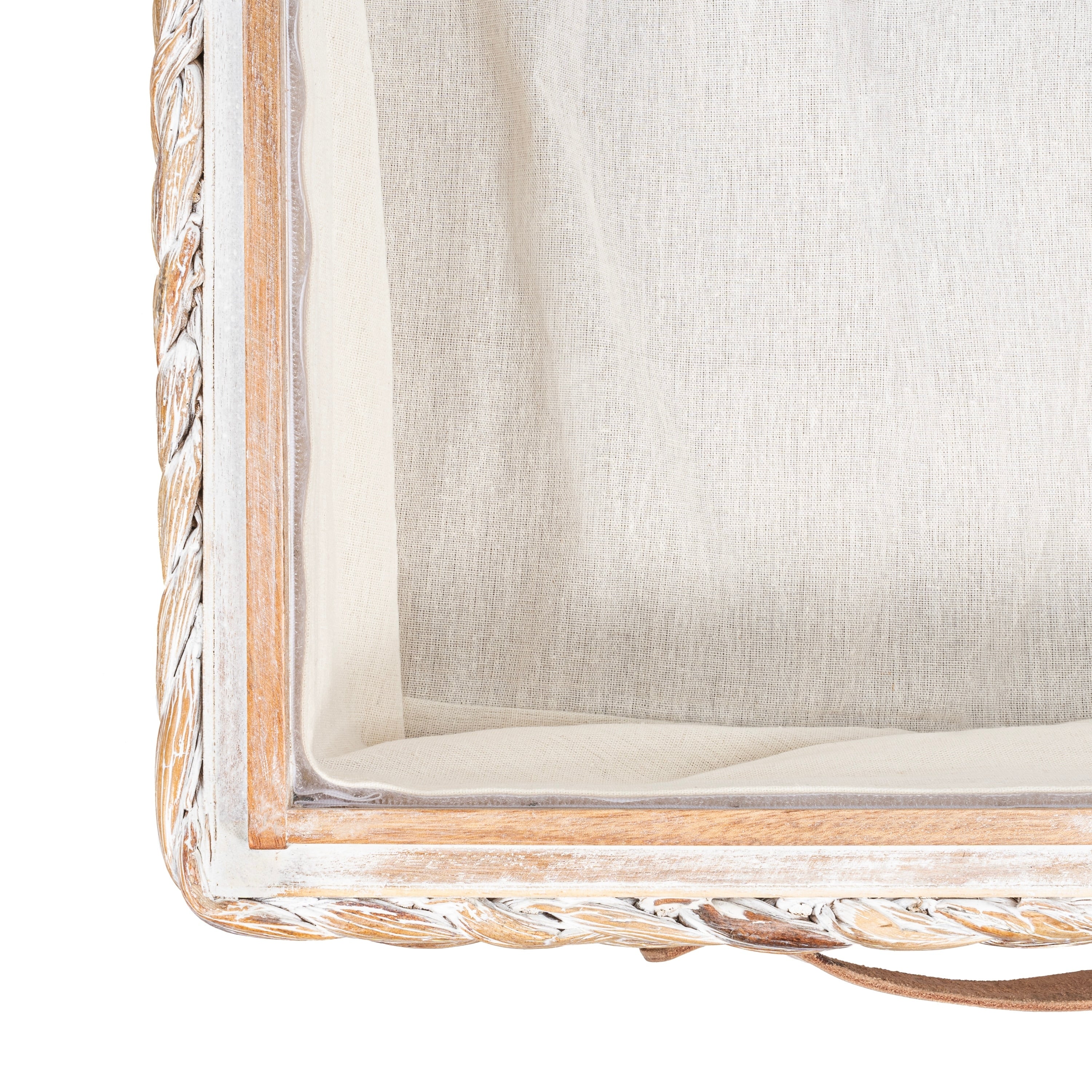 happimess Hyacinth/Wood Underbed Storage Bin with Wheels & Handles