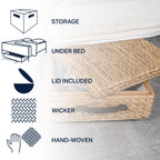 happimess Hyacinth/Wood Underbed Storage Bin with Wheels & Handles