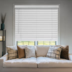Chicology Basic White Cordless Faux Wood Blinds