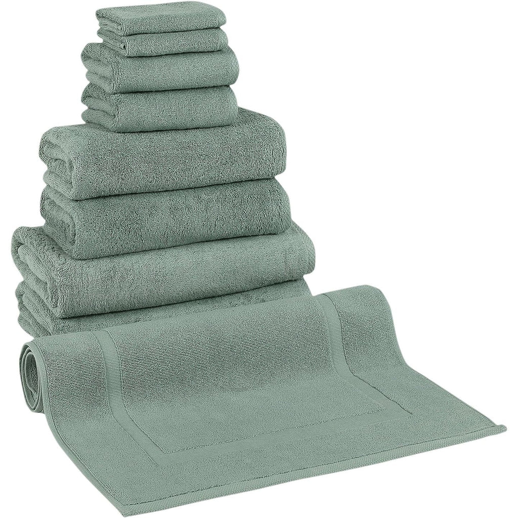CTT %100 Turkish Cotton Towel Set 8 or 9 Pcs Quick Dry and Absorbent