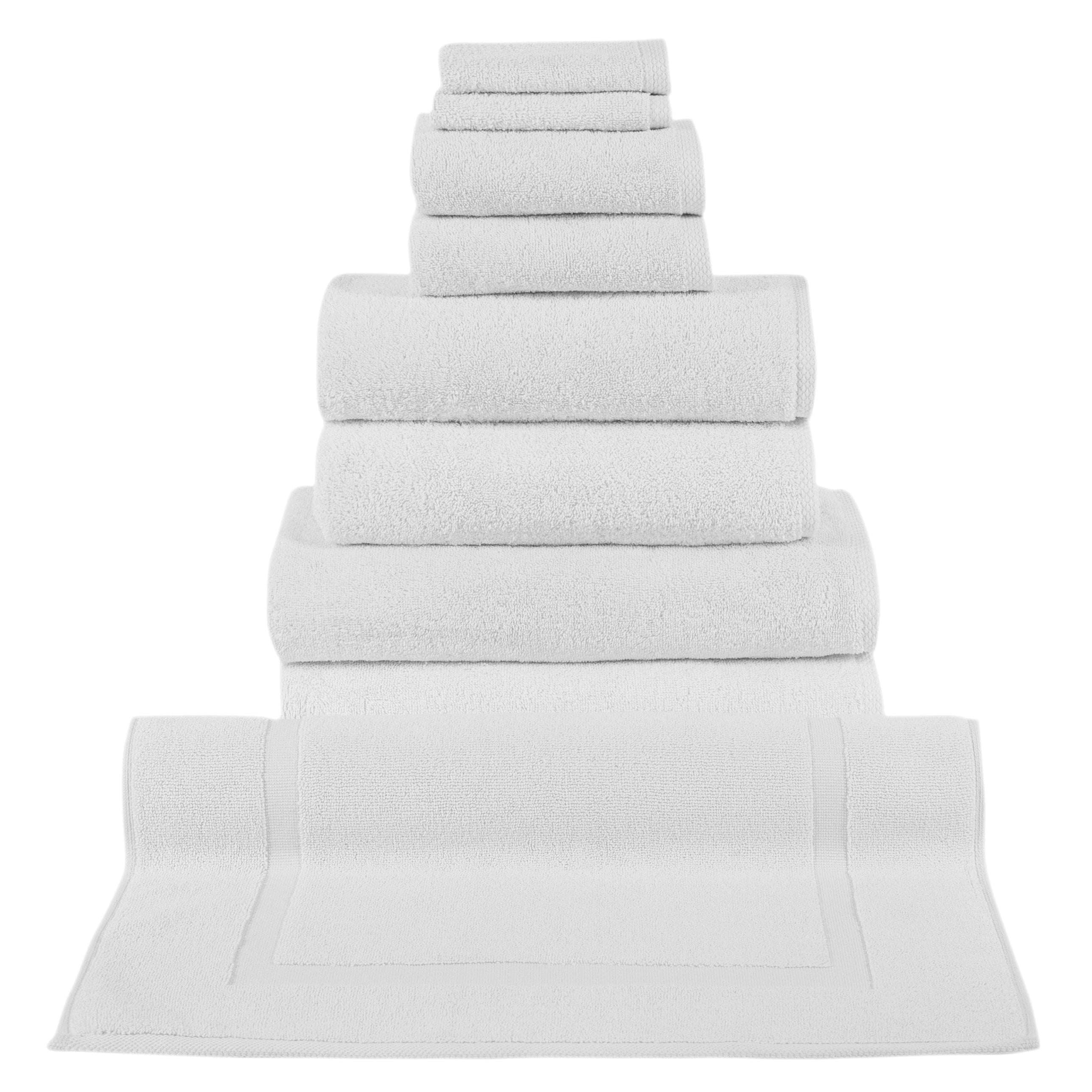 CTT %100 Turkish Cotton Towel Set 8 or 9 Pcs Quick Dry and Absorbent