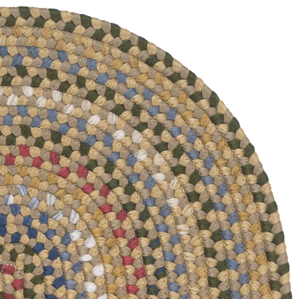 Colonial Mills Wayland Rustic Farmhouse Braided Multicolor Round Rug