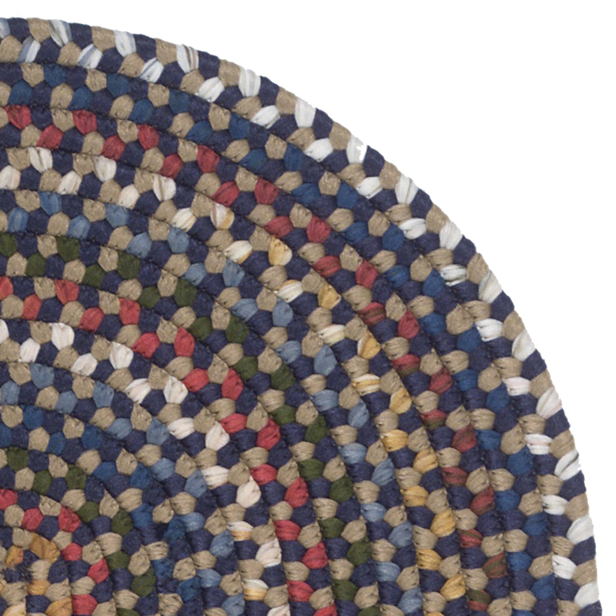 Colonial Mills Wayland Rustic Farmhouse Braided Multicolor Round Rug