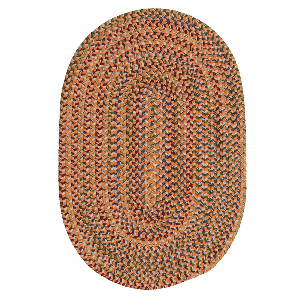 Colonial Mills Worley Rustic Farmhouse Braided Multicolor Oval Rug
