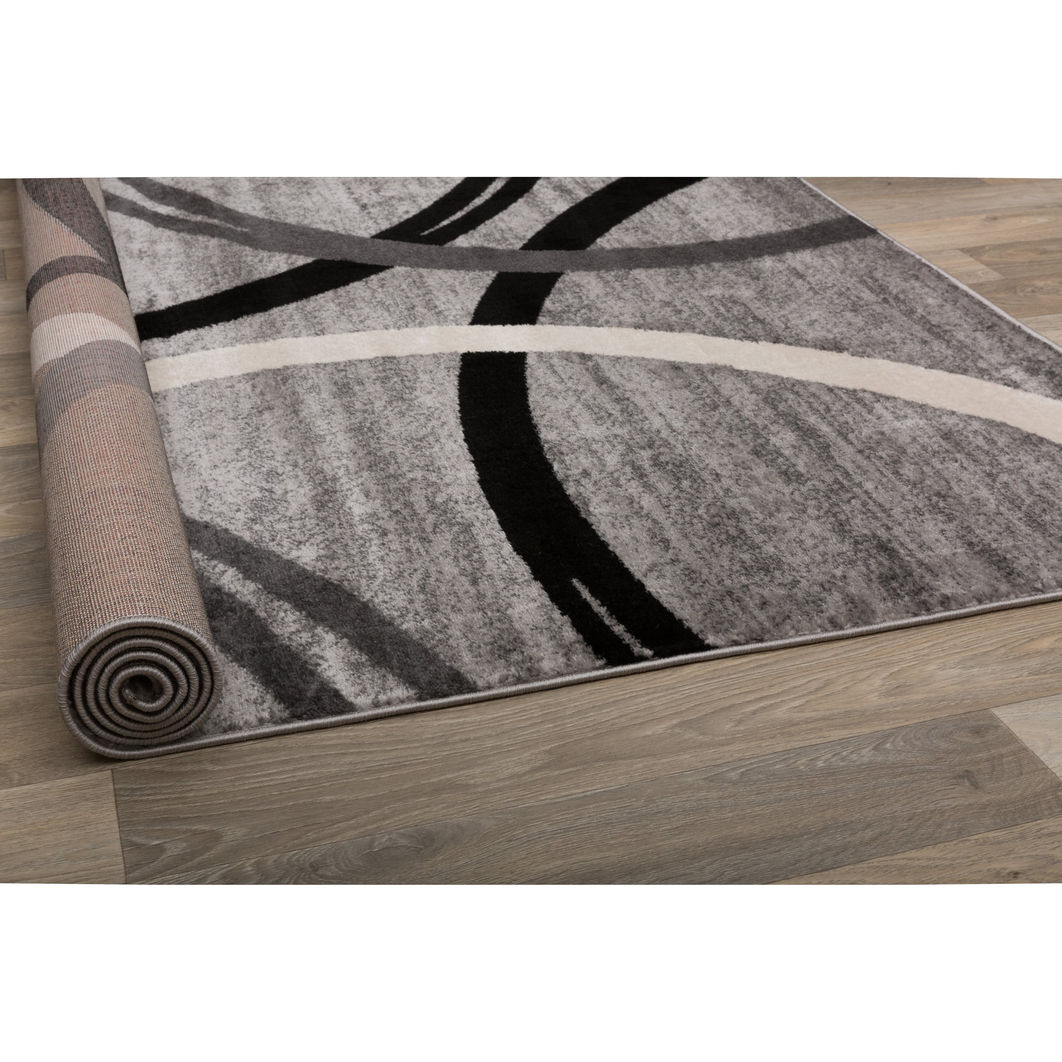 World Rug Gallery Contemporary Abstract Circles Design Area Rug