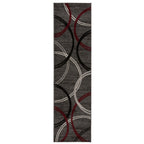 World Rug Gallery Contemporary Abstract Circles Design Area Rug