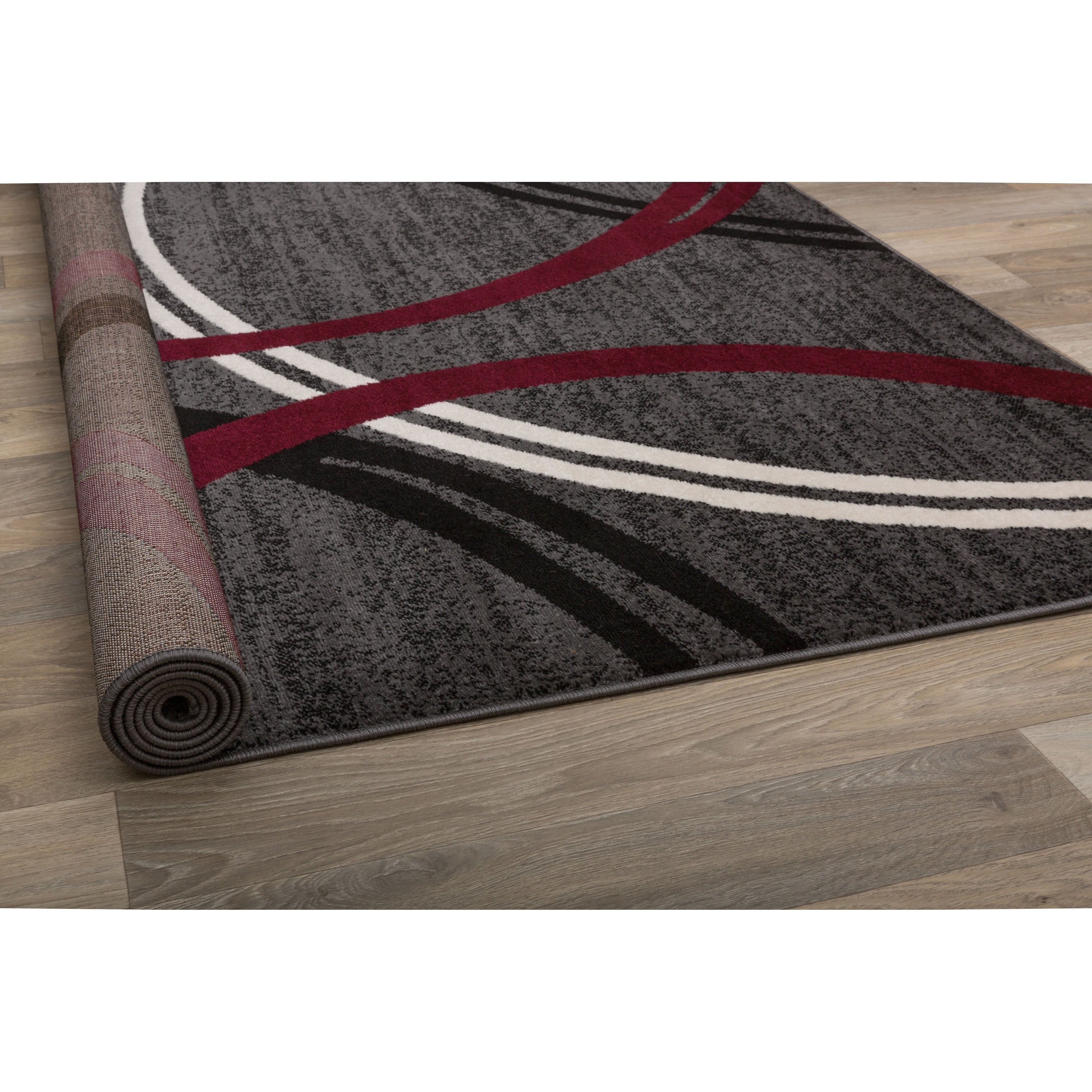 World Rug Gallery Contemporary Abstract Circles Design Area Rug