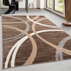 World Rug Gallery Contemporary Abstract Circles Design Area Rug