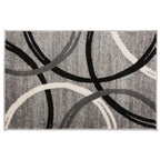 World Rug Gallery Contemporary Abstract Circles Design Area Rug