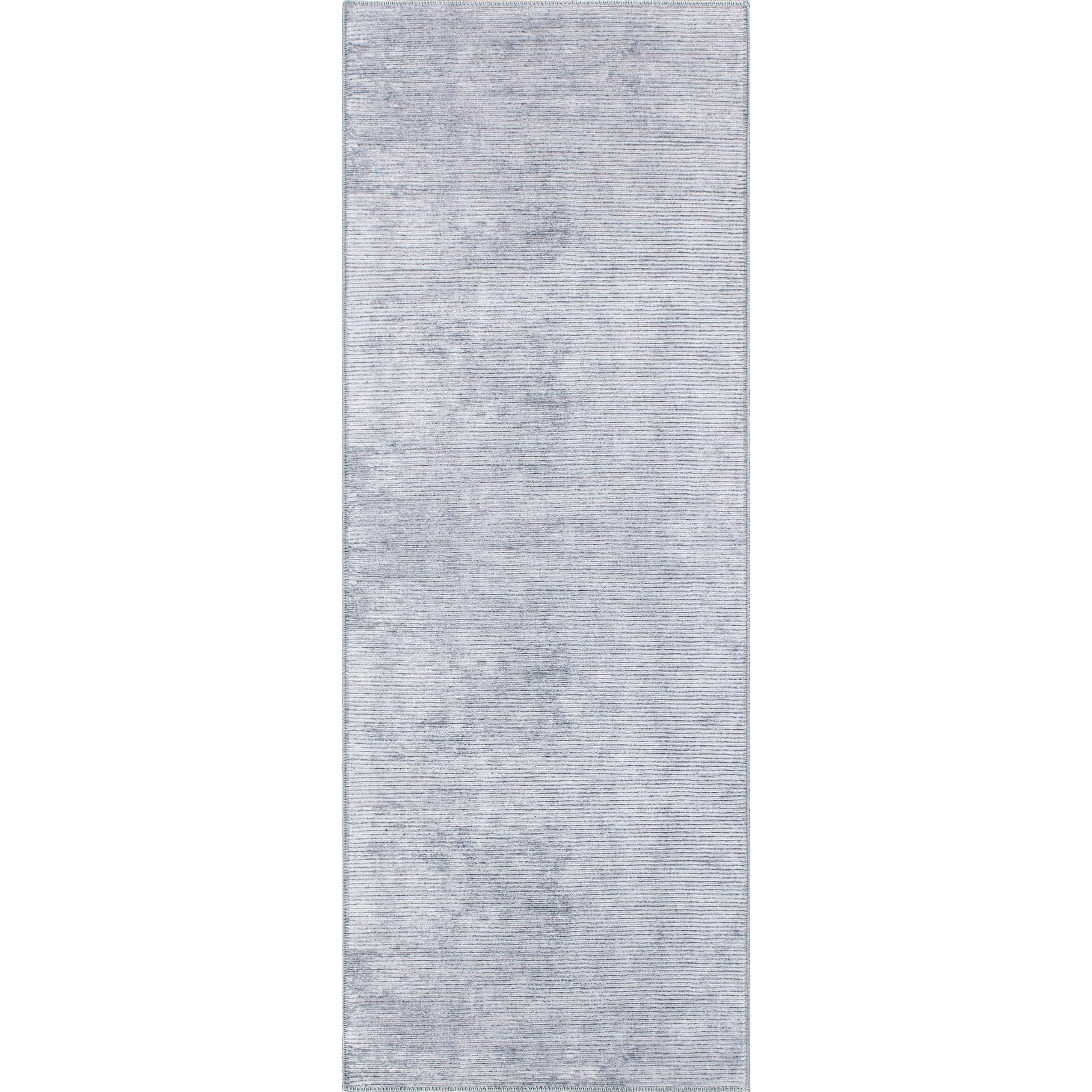 Contemporary Distressed Stripe Machine Washable Area Rug