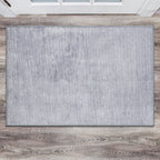 Contemporary Distressed Stripe Machine Washable Area Rug