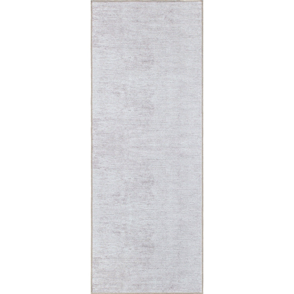 Contemporary Distressed Stripe Machine Washable Area Rug