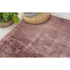 Contemporary Distressed Stripe Machine Washable Area Rug