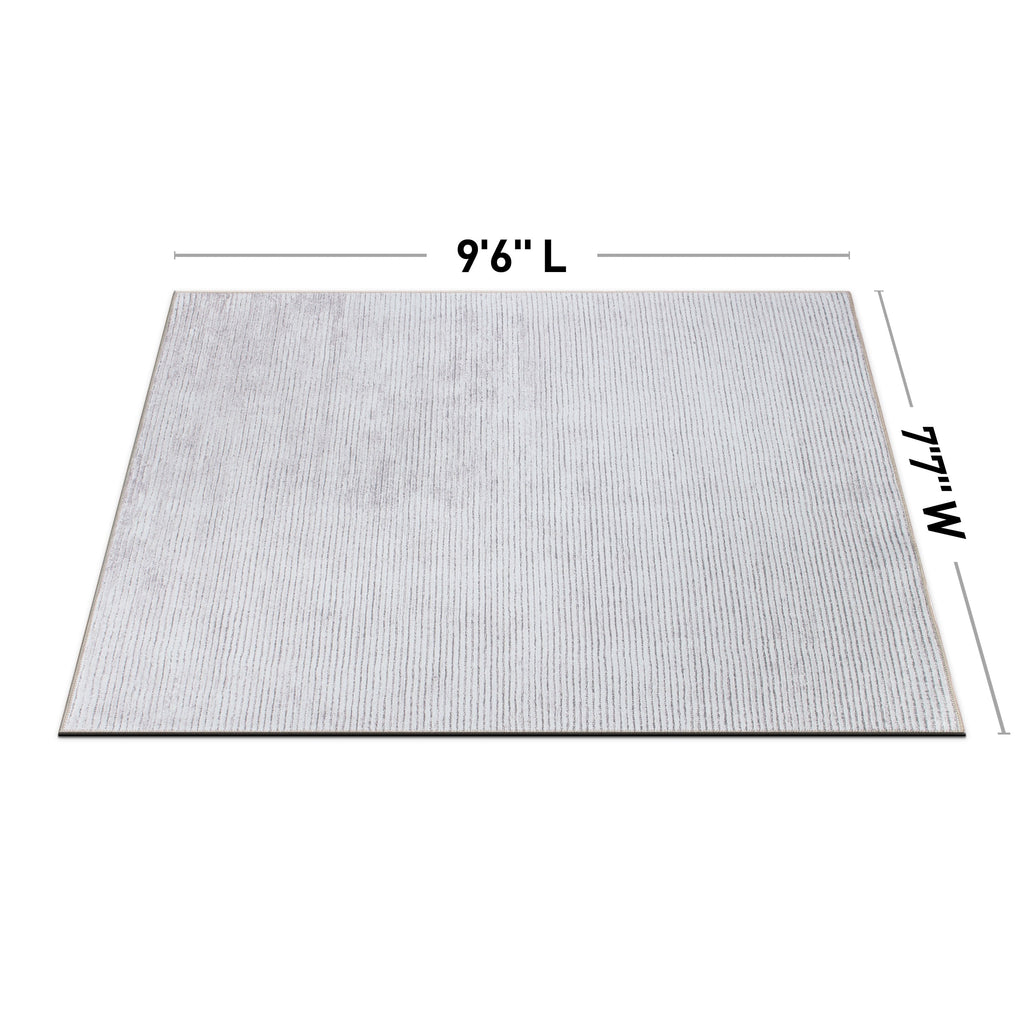 Contemporary Distressed Stripe Machine Washable Area Rug