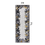 Contemporary Floral Border Indoor/Outdoor Area Rug