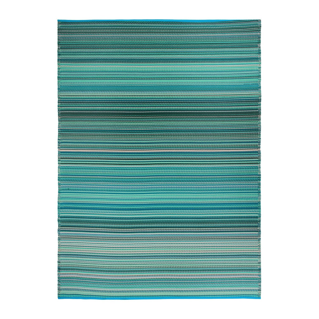 Contemporary Stripe Reversible Plastic Outdoor Rugs