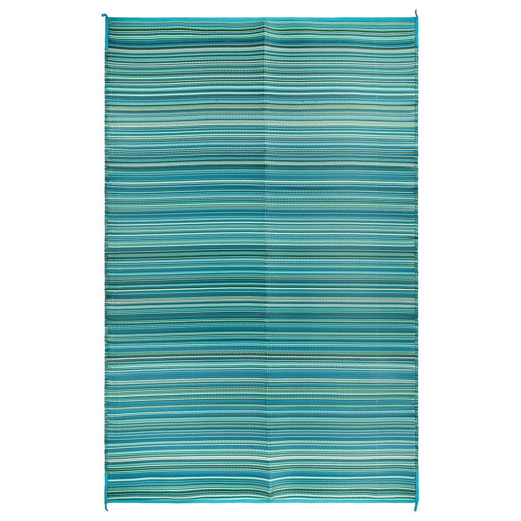 Contemporary Stripe Reversible Plastic Outdoor Rugs