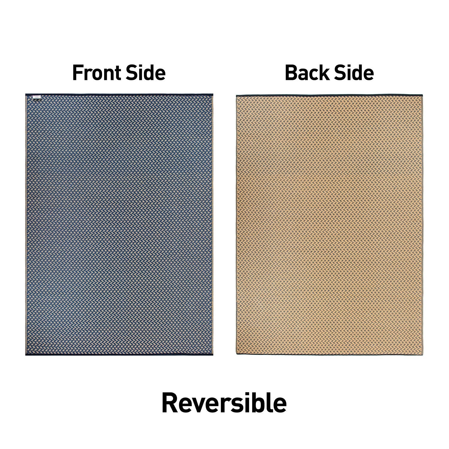 Contemporay Solid Reversible Plastic Outdoor Rugs