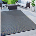 Contemporay Solid Reversible Plastic Outdoor Rugs