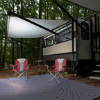 Contemporay Solid Reversible Plastic Outdoor Rugs