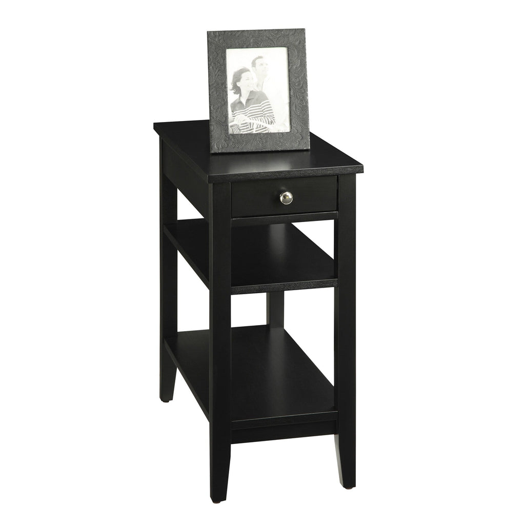 Convenience Concepts American Heritage 1 Drawer Chairside End Table with Shelves