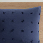 Intelligent Design Maize Cotton Jacquard Duvet Cover Set with Euro Shams and Throw Pillows