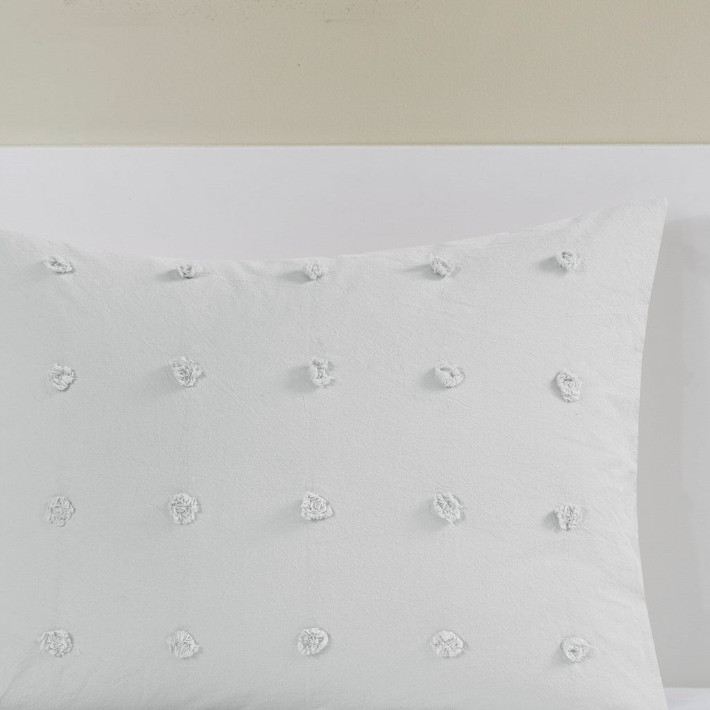 Intelligent Design Maize Cotton Jacquard Duvet Cover Set with Euro Shams and Throw Pillows